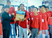 Bupati Dompu Resmi Tutup Pelatihan Las, Servis AC (Air Conditioner) dan Menjahit di BLK Sanggilo